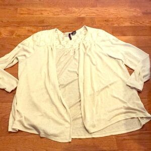 NEW Directions light cream  cardigan xl